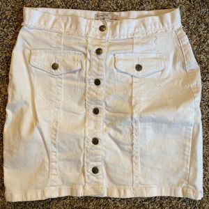 BLUE PEPPER white jean skirt